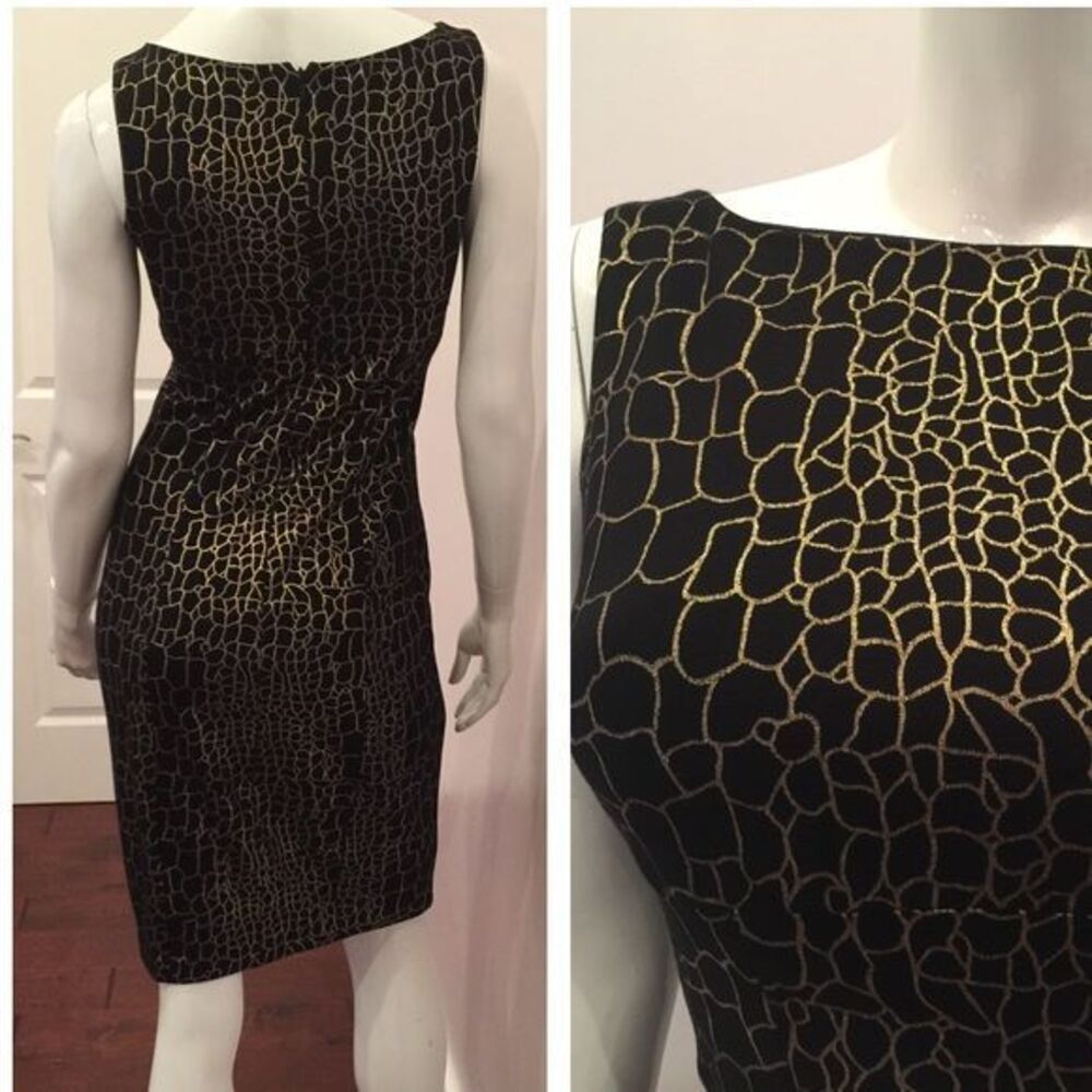 Black and gold patterned dress - Picture 2 of 7